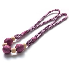 bebekokusu Ege'nin Atölyesinden Perde Aksesuarı Şık Toplu 95 cm 3 Top 4 Boncuk