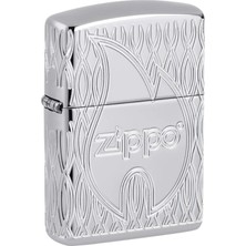 Zippo Armor Flame Polished Chrome Dizayn Çakmak