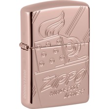 Zippo Armor Script Logo Collectible Dizayn Çakmak Rose Gold