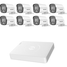 Hikvision 8 Kameralı Renkli Ahd Güvenlik Kamera Seti