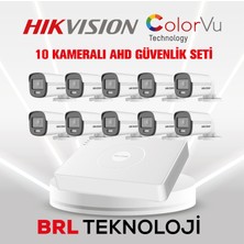 Hikvision 10 Kameralı Renkli Ahd Güvenlik Kamera Seti