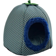Miapet Çilek Kedi-Köpek Yatak Evi 45 x 45 x 45 cm Mavi