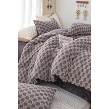Evlen Home Collection Çift (Taraflı) Kişilik Kürk Yorgan Uyku Seti Yumuşak Wellsoft Peluş 3 Parça Polo