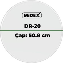 Midex DR-20R Şeffaf Renk 20 İnç Kick Bateri Davul Derisi Drumhead 20'' inch (50.80 cm)