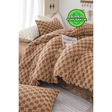 Evlen Home Collection Çift (Taraflı) Kişilik Kürk Yorgan Uyku Seti Yumuşak Wellsoft Peluş 3 Parça Polo