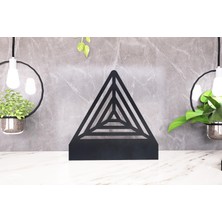 M&c Concept Üçgen Tekli Metal Mumluk - Siyah
