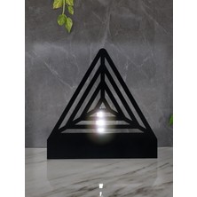M&c Concept Üçgen Tekli Metal Mumluk - Siyah