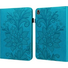 YKD Store Lace Flower Pu Case For Lenovo Tab K10 (Mavi) (Yurt Dışından)