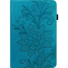 YKD Store Lace Flower Pu Case For Lenovo Tab K10 (Mavi) (Yurt Dışından)