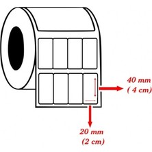 Alp Etiket 40X20 Yanyana 4 Lü 4000 Sarım Termal Etiket