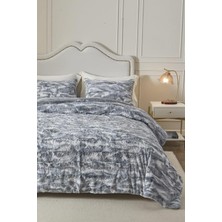 Evlen Home Collection Çift (Taraflı) Kişilik Kürk Tavşan Tüyü Yorgan Uyku Seti Yumuşak Dolgulu Wellsoft Peluş 3 Parça Leopar Mia