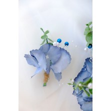 Mavi Damat Yaka Çiçeği