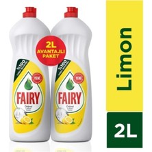 Fairy Elde Yıkama Bulaşık Deterjanı Limon 1000 ml - 2 Adet