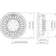 Lavoce WAN102.50 8ohm 10" Çıplak Hoparlör