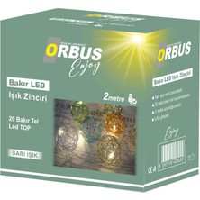 Orbus Bakır Top LED Işık Zinciri Usb'li 2 Metre