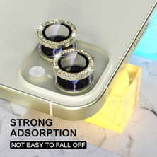 SPHONE iPhone 15 Plus Kamera Lens Mercek Koruyucu Cam Swarovski Taşlı Renkli Işıltı Hd Kalite Çizilmez