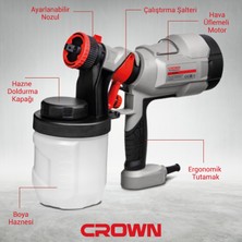 Crown Elektrikli Boya Tabancası 400 W CT31013 Elektrikli Sprey Boya