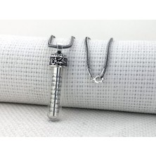 Takıhan Ayetel Kürsi Dualı Zemzem Sulu Hüseyn Yazılı 925 Ayar Gümüş Cevşen Kolye