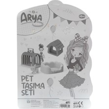 MEGA Arya Pet Taşıma Seti Kare Desen Elbiseli