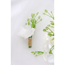 Beyaz Kasımpatı Damat Yaka Çiçeği