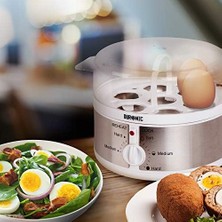 Duronic EB35 Elektrikli Yumurta Pişiricisi 350 W | En Fazla 7 Yumurta | 3 Ayar Orta Haşlanmış Yumuşak Haşlanmış | 3 Pişirme Seviyeli