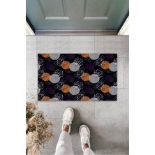 Stok Shop Mor Kapı Önü Paspası Daireler Desen  K-3238
