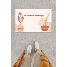 Stok Shop Dijital Baskı Dekoratif Saksı Açık Pembe Kapı Önü Paspası K-1201