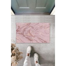 Stok Shop Dijital Modern Dalgalı Koyu Pembe Kapı Paspası Dış Mekan Paspas K-3118