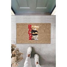 Stok Shop Dijital Relax Ayıcık Bej Kapı Paspası Dış Mekan Paspas K-3192