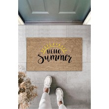 Stok Shop Siyah Kapı Önü Paspası Hello Summer Desen  K-3272