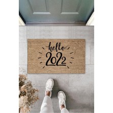Stok Shop Kahverengi Kapı Önü Paspası Hello  Desen  K-3284