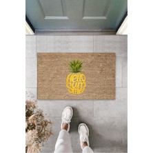 Stok Shop Kahverengi Kapı Önü Paspası Hello Summer Ananas Desen  K-3263