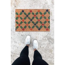 Stok Shop Dijital Baskı Renkli Geometrik Desen Kapı Önü Paspası K-1021