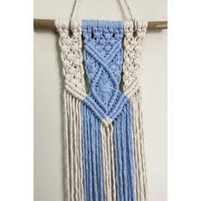 Floral Macrame Design  Mini Bebe Mavisi Makrome Duvar Süsü