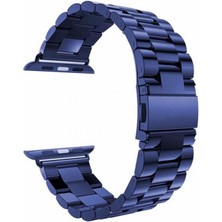 Gpack Apple Watch Se 2 2023 40MM Kordon Metal Sıralı Kordon Lacivert
