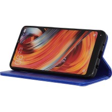 4U Sky Xiaomi Redmi Için 10C Bölünmüş Deri Ayarlanabilir Stand Kılıfı Litchi Doku Otomatik Kapanış Manyetik Cüzdan Flip Cover-Blue (Yurt Dışından)