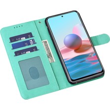 4U Sky Xiaomi Redmi 10C Için 4g Cep Telefon Kılıfı Baskılı Geyik Ağacı Desen Standı Cüzdan Pu Deri Manyetik Kabuk Kapak Yeşili (Yurt Dışından)