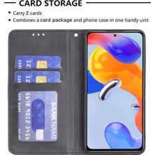 4U Sky Xiaomi Için 12 Lite Geometrik Basılı Manyetik Otomatik Ahmsorbed Pu Deri Kapak Kart Tutucu Stand Iç Tpu Case Black (Yurt Dışından)