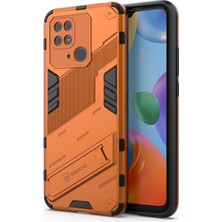 4U Sky Xiaomi Redmi Için 10C Kickstand Telefon Kasası Sert Pc Yumuşak Tpu Sert Çift Katman Koruması Telefon Kapak-Yay (Yurt Dışından)