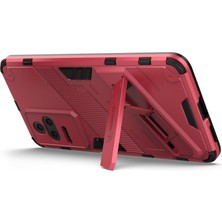 4U Sky Xiaomi Için Poco F4 5g/redmi K40S 5g Gizli Kickstand Tasarım Sabit Pc+Yumuşak Tpu Hibrid Telefon Kılıfı Kabuk Rose (Yurt Dışından)