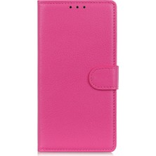 4U Sky Xiaomi Redmi Için 10C Litchi Doku Standı Pu Deri Telefon Kılıfı Damla Geçirmez Cüzdan Kapak-Rose (Yurt Dışından)