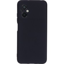 4U Sky Xiaomi Poco M5 4g Için Sıvı Silikon Cep Telefonu Kılıfı, Yumuşak Elyaf Astar Anti-Çizelge Kapak Damla Koruma Kabuğu Strap-Black (Yurt Dışından)