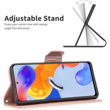 4U Sky Bf Baskı Desen Kelebekleri Xiaomi Redmi Için Baskı Telefon Kılıfı 10C Şok Geçirmez Cüzdan Strap-Rose Gold ile Telefon Deri Kapağı (Yurt Dışından)