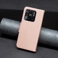 4U Sky Bf Baskı Desen Kelebekleri Xiaomi Redmi Için Baskı Telefon Kılıfı 10C Şok Geçirmez Cüzdan Strap-Rose Gold ile Telefon Deri Kapağı (Yurt Dışından)