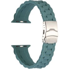 Gpack Apple Watch Se 2 2023 44MM Kordon Mat Silikon Ayarlanabilir Krd 72 Yeşil