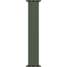Gpack Apple Watch Se 2 2023 44MM Kordon Naylon Solo Loop 135MM Small Krd 61 Koyu Yeşil