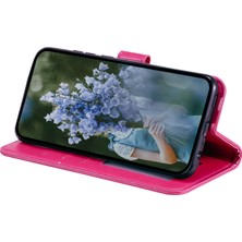 4U Sky Xiaomi Poco M5 4g Için Tpu+Pu Deri Telefon Kılıfı, Cüzdan Stand Baskılı Mandala Çiçek Desen Telefon Kapağı Strap-Rose ile (Yurt Dışından)