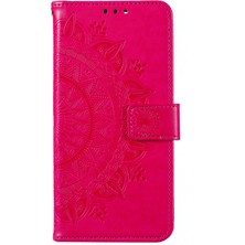 4U Sky Xiaomi Poco M5 4g Için Tpu+Pu Deri Telefon Kılıfı, Cüzdan Stand Baskılı Mandala Çiçek Desen Telefon Kapağı Strap-Rose ile (Yurt Dışından)