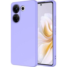 Gpack Tecno Camon 20 Pro 4g Kılıf Mara Lansman Silikon Mat Soft Kamera Korumalı Lila