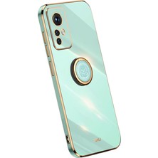 4U Sky Xiaomi 12 Lite 5g Için Xinli Elektraptaşlama Telefon Kılıfı, Kickstand-Chyan ile Damla Kanıtı Tpu Kapağı (Yurt Dışından)